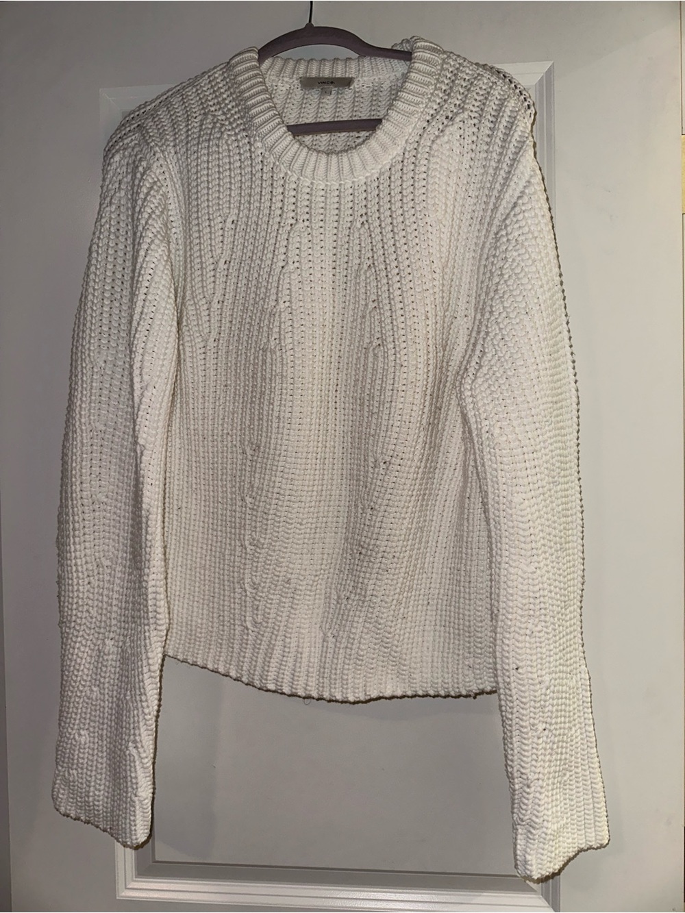 Vince Cream Cable Crewneck Sweater